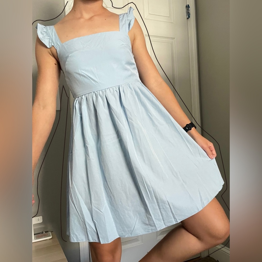 Cute light blue summer dress